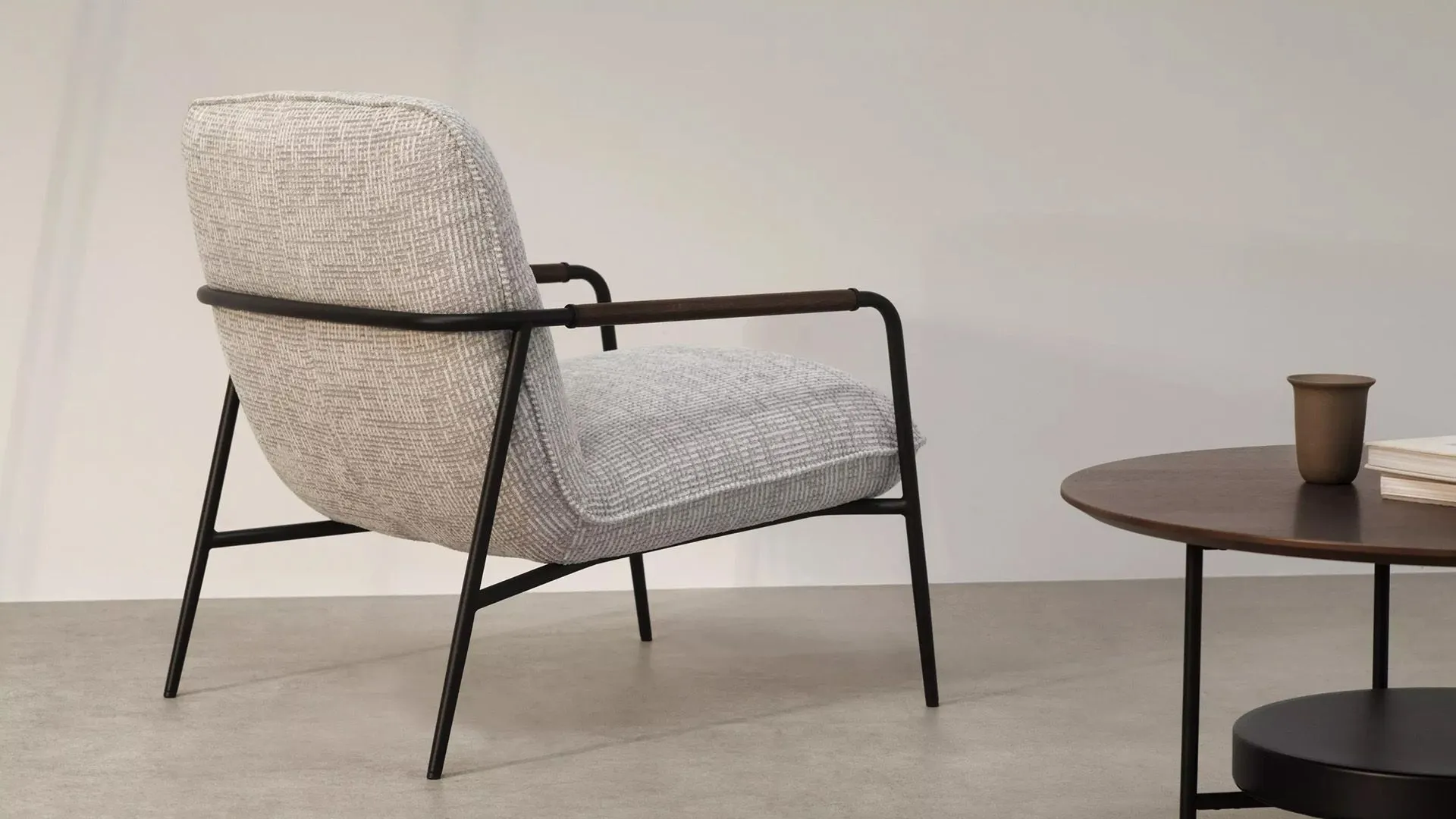 Кресло Terni - Napoli 2251 Ткань серо-коричневого цвета  -  Под заказ в интерьере