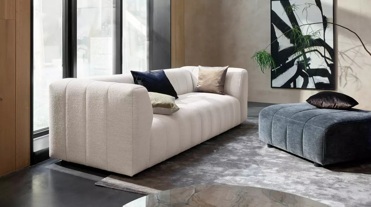 3-х местный диван Bellagio - Lazio 3091 Ткань бежевого цвета  -  Под заказ в интерьере