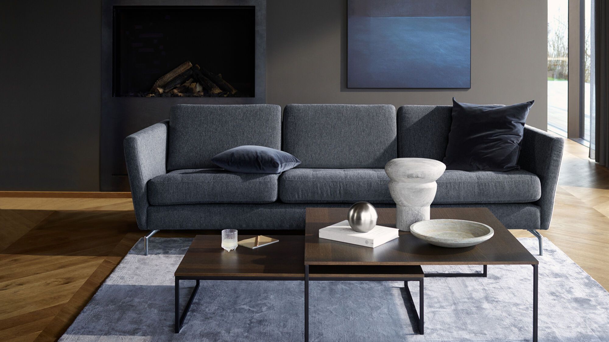 Диван Osaka - Bristol 3068 Темно-зеленая ткань  -  Под заказ в интерьере