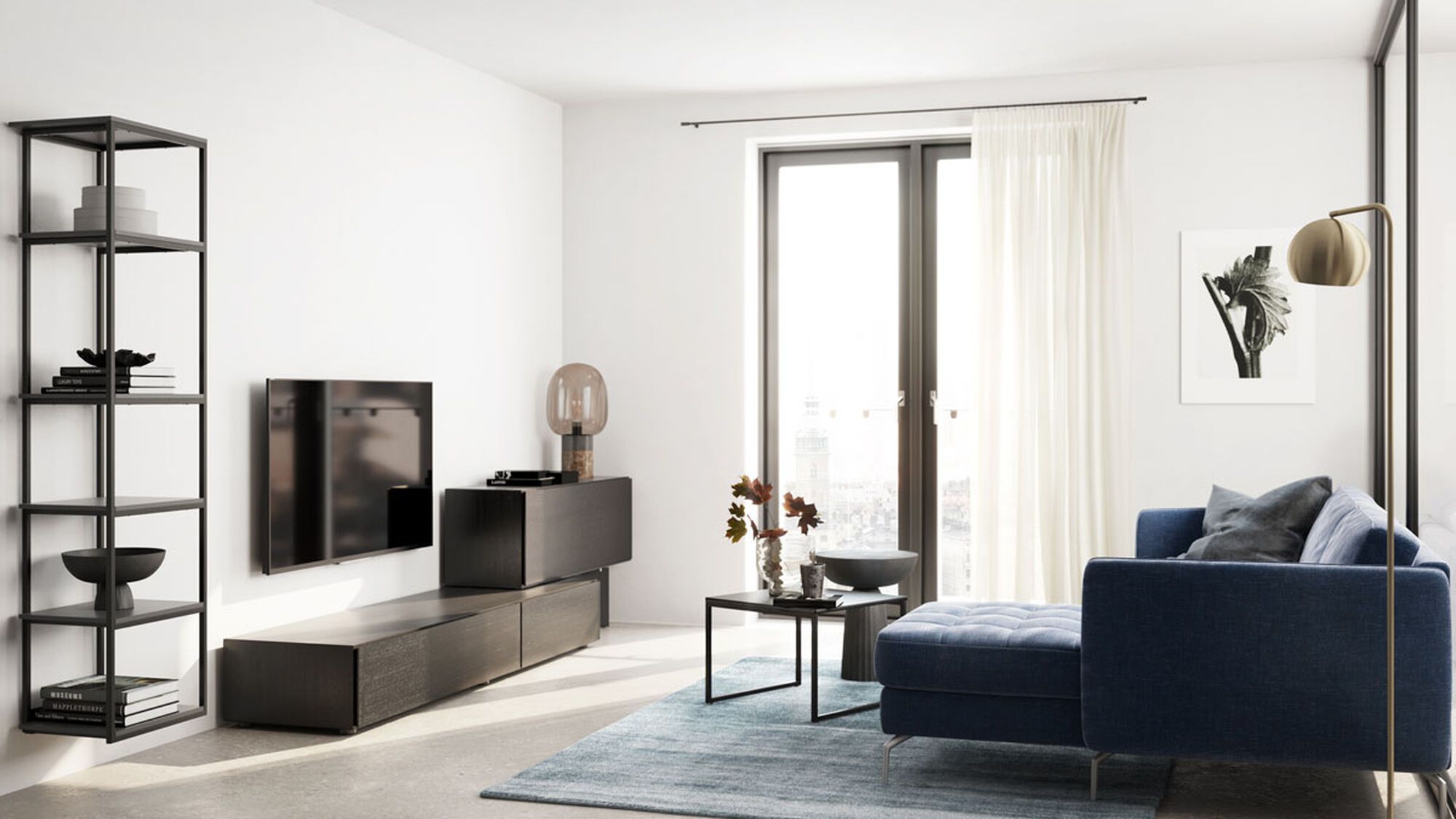 Стенка Bordeaux -  Под заказ в интерьере