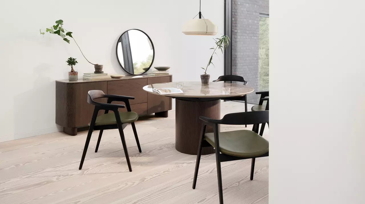 Обеденный стул Seoul -  Ravello 3222 Ткань серого цвета  -  Под заказ в интерьере