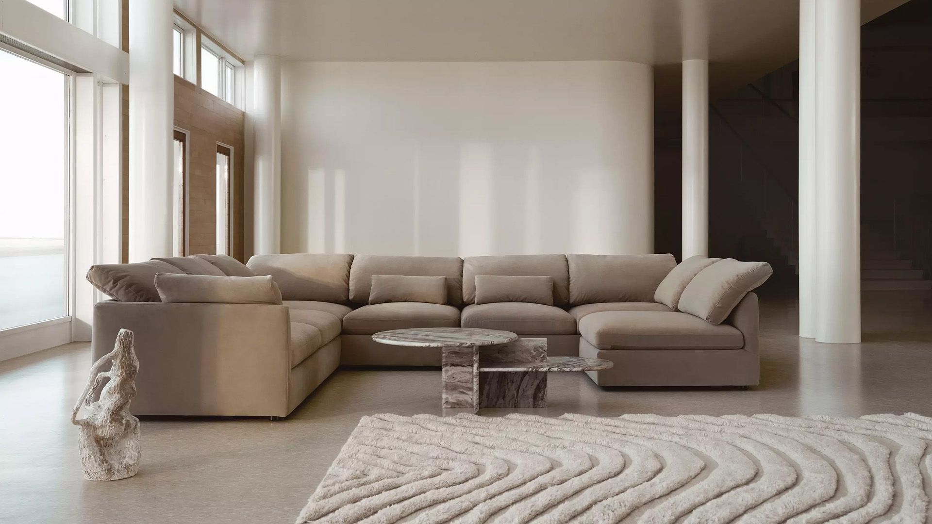 2.5 местный диван Milano - Tuscany Ткань лесного зелёного цвета 3208  -  Под заказ в интерьере