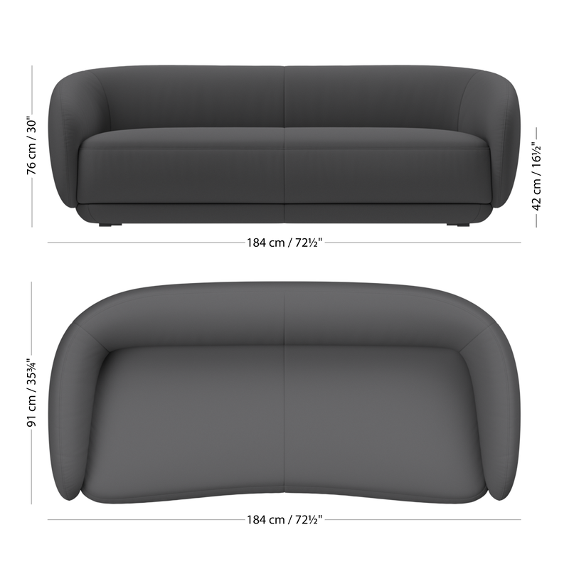 2,5-местный диван Bolzano - Tuscany синего цвета 3206 -  Под заказ