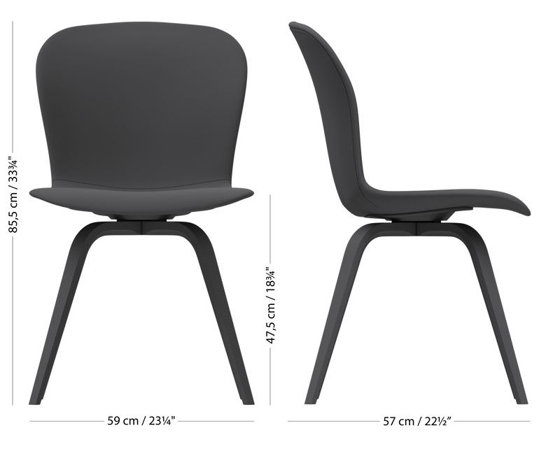 Обеденный стул Hauge - Frisco 2063 Ткань с покрытием aquaclean светло-серого цвета  -  Под заказ