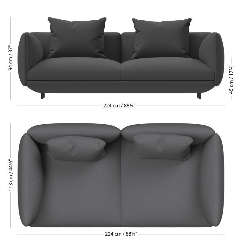 2-местный модуль Salamanca с 2 подлокотниками - Napoli 2252 Ткань золотисто-бежевого цвета  -  Под заказ