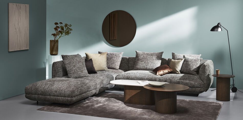 Пуф Salamanca - Nani 2110 Ткань песочного цвета  -  Под заказ в интерьере