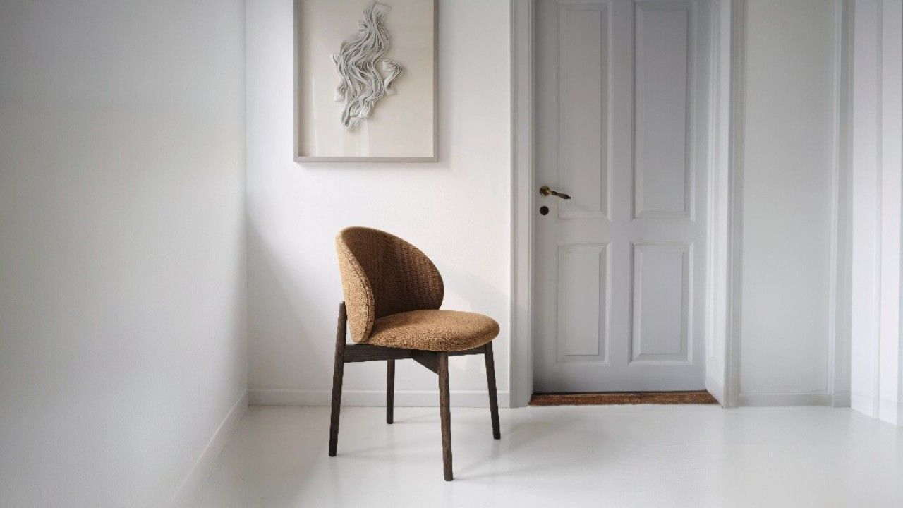 Обеденный стул Princeton - Nordic Grain 5130 Кожа черного цвета -  Под заказ в интерьере