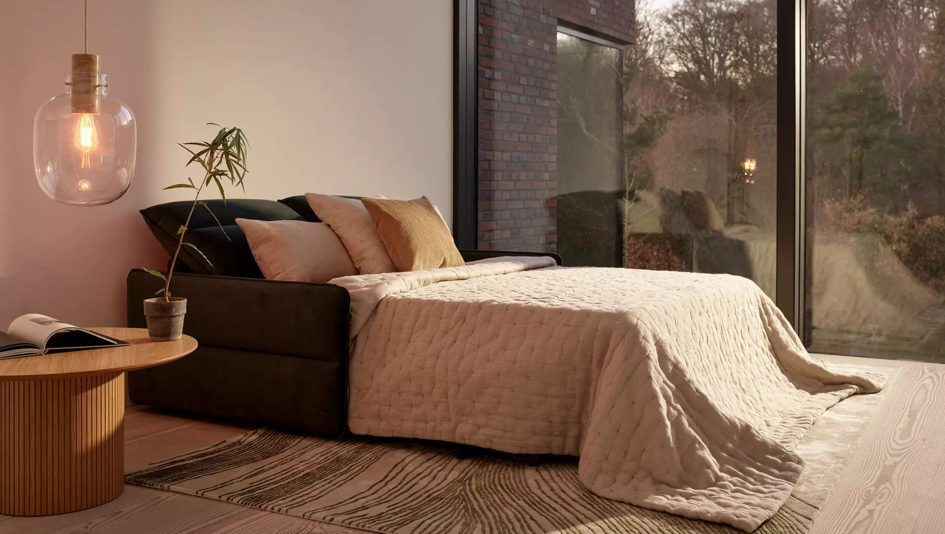 3-местный диван-кровать Southampton -  Ravello 3222 Ткань серого цвета  -  Под заказ в интерьере