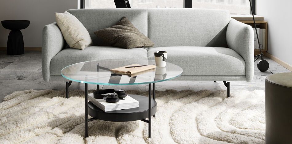 2-х местный диван Berne - Lazio 3091 Ткань бежевого цвета  -  Под заказ в интерьере