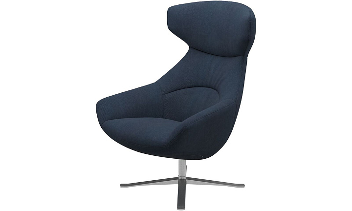 Кресло Porto с функцией вращения - Skagen 3163 Темно-синяя ткань  -  Под заказ