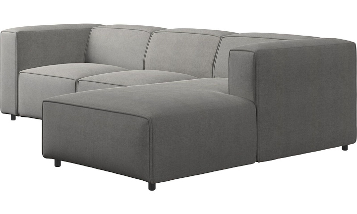 Диван Carmo с модулем для отдыха - Tomelilla fabric 3142 Grey  -  Под заказ