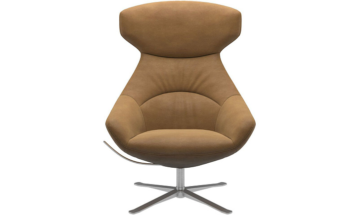 Кресло Porto с функцией вращения - York 5120 Kожа коньячного цвета  -  Под заказ