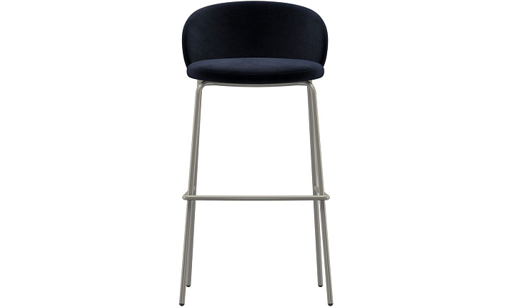 Барный стул Princeton - Velvet 3031 Синяя ткань  -  Под заказ