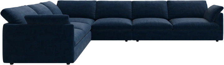 Угловой диван Milano -  Ravello 3225 Ткань  темно-синего цвета -  Под заказ