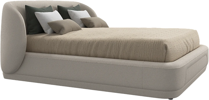 Кровать Bolzano - Lazio 3090 Ткань белого цвета  -  Под заказ