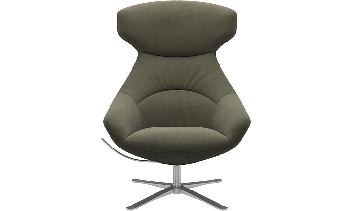 Кресло Porto с функцией вращения - York  5121 Kожа светло-зеленая -  Под заказ