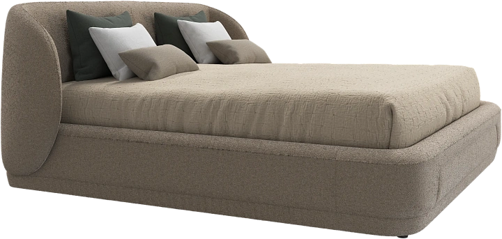 Кровать Bolzano - Lazio 3096 Ткань коричневого цвета  -  Под заказ