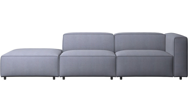 Диван Carmo с модулем для отдыха - Frisco 2056 Голубая ткань с функцией акваклин  -  Под заказ