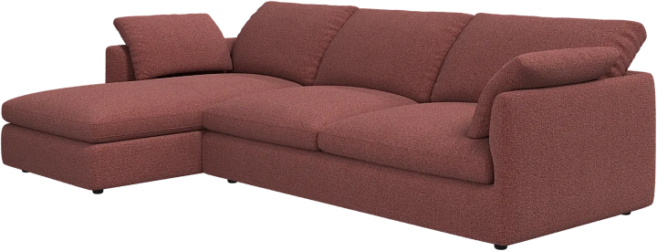Угловой диван Milano - Rimini ткань кирпично-красного цвета 3088 -  Под заказ