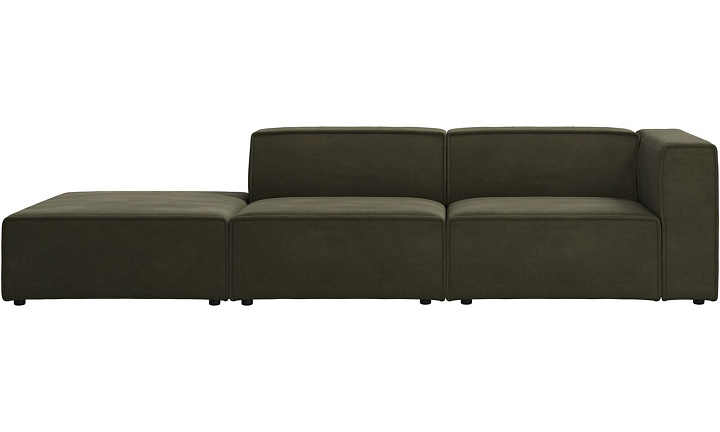 Диван Carmo с модулем для отдыха - York  5121 Kожа светло-зеленая -  Под заказ