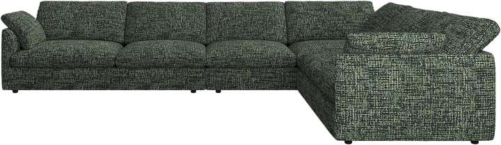 Угловой диван Milano - Tuscany Ткань лесного зелёного цвета 3208  -  Под заказ