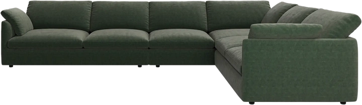 Угловой диван Milano -  Ravello 3223 Ткань  пыльно-зеленого цвета  -  Под заказ