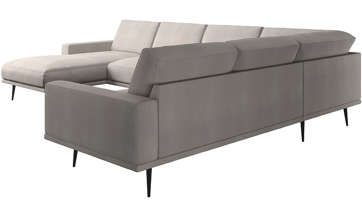 Угловой диван Carlton с модулем для отдыха - Skagen 3160 Бежевая ткань  -  Под заказ