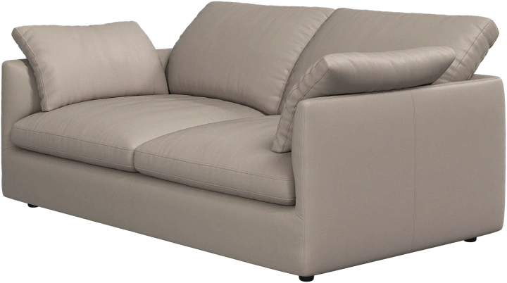 2-х местный диван Milano - Nordic Grain кожа серо-бежевого цвета 5135 -  Под заказ