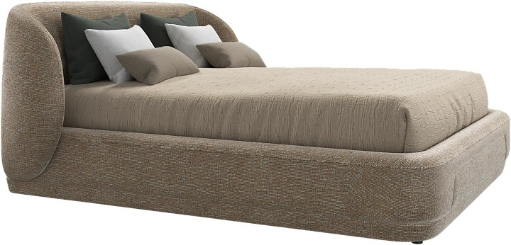 Кровать Bolzano - Tuscany горчичного цвета 3205 -  Под заказ