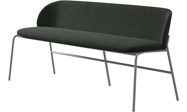 Скамейка Princeton - Frisco 2063 Ткань с покрытием aquaclean светло-серого цвета  -  Под заказ