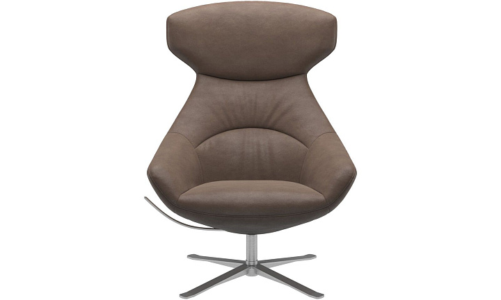 Кресло Porto с функцией вращения - York 5122 Кожа светло-коричневого цвета  -  Под заказ