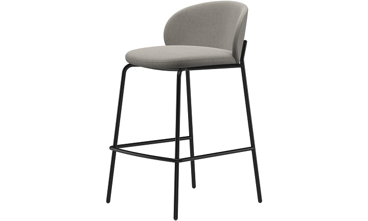 Барный стул Princeton - Frisco 2063 Ткань с покрытием aquaclean светло-серого цвета  -  Под заказ