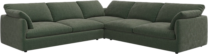 Угловой диван Milano -  Ravello 3223 Ткань  пыльно-зеленого цвета  -  Под заказ