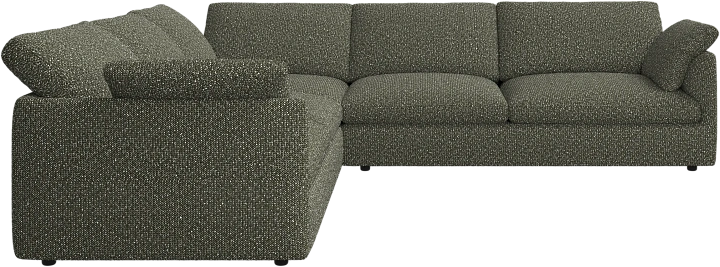 Угловой диван Milano - Avellino ткань зеленого  цвета 3252 -  Под заказ