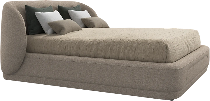 Кровать Bolzano - Lazio 3091 Ткань бежевого цвета  -  Под заказ