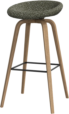 Барный стул Hauge - Avellino ткань зеленого  цвета 3252 -  Под заказ