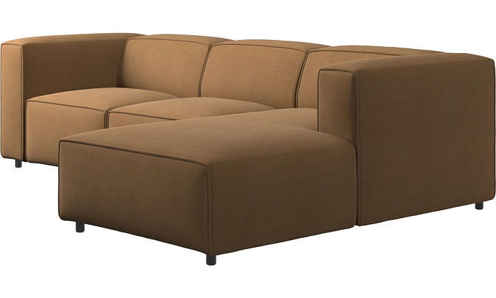 Диван Carmo с модулем для отдыха - Frisco 2057 Ткань цвета кэмел с функцией акваклин  -  Под заказ