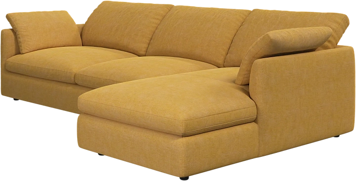 Угловой диван Milano - Tomelilla fabric 3143 Mustard  -  Под заказ