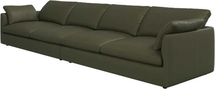 4-х местный диван Milano - Nordic Grain 5133 Кожа светло-зеленого цвета -  Под заказ