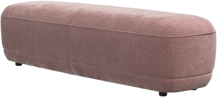 Скамейка Bolzano -  Ravello 3224 Ткань  пыльно-розового цвета  -  Под заказ