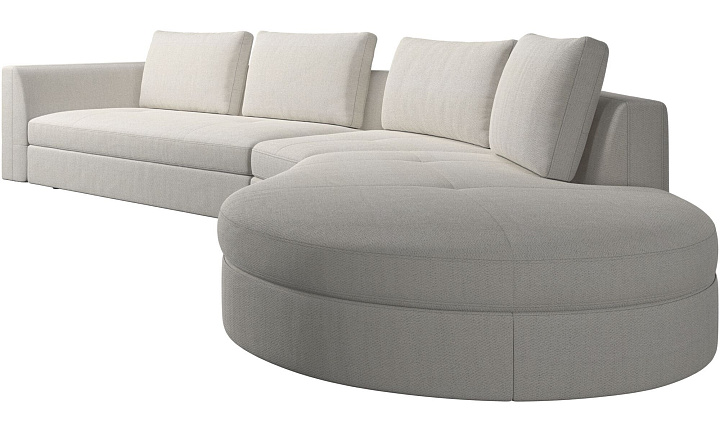 Диван Bergamo - Lazio 3090 Ткань белого цвета  -  Под заказ