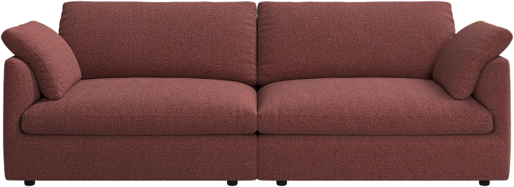 3-х местный диван Milano из двух модулей - Rimini ткань кирпично-красного цвета 3088 -  Под заказ