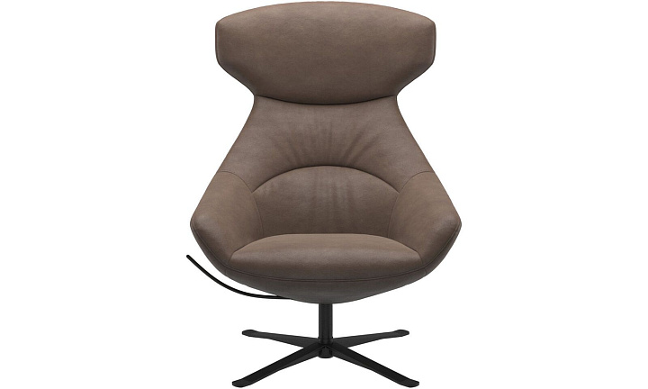 Кресло Porto с функцией вращения - York 5122 Кожа светло-коричневого цвета  -  Под заказ