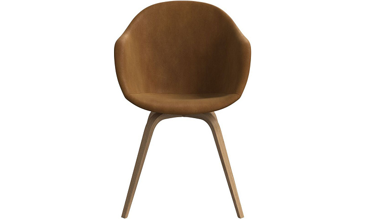 Обеденный стул Hauge - York 5120 Kожа коньячного цвета  -  Под заказ