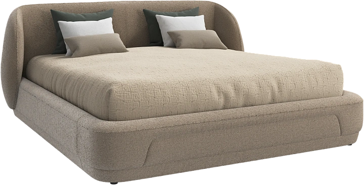 Кровать Bolzano - Lazio 3096 Ткань коричневого цвета  -  Под заказ