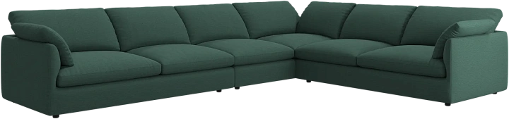 Угловой диван Milano - Capri ткань зеленого цвета 3232 -  Под заказ