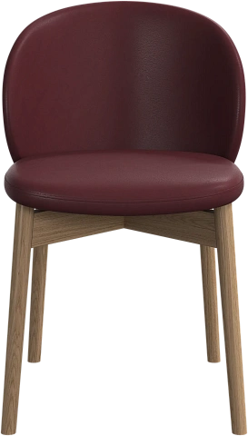 Обеденный стул Princeton - Nordic Vintage кожа 5145 бордового цвета -  Под заказ