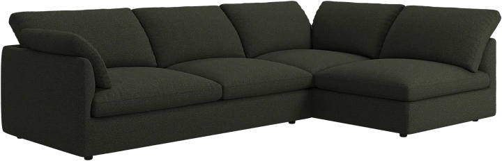 Угловой диван Milano - Lazio 3094 Темно-зеленая ткань  -  Под заказ