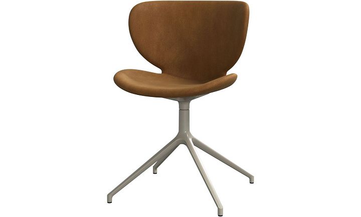 Cтул Hamilton с функцией вращения обивка - York 5120 Kожа коньячного цвета  -  Под заказ