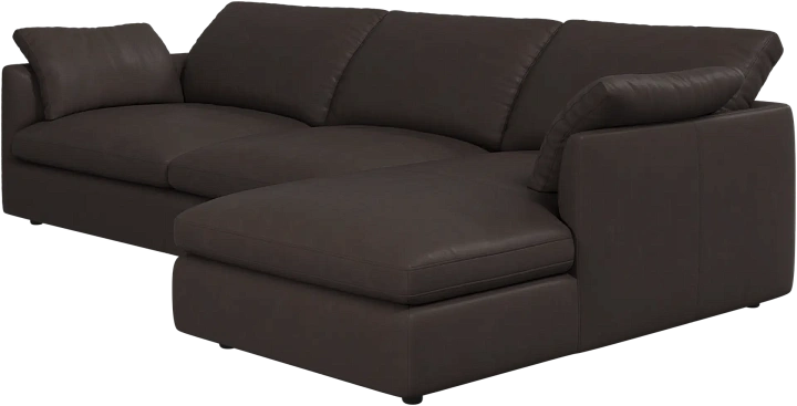 Угловой диван Milano - Nordic Vintage кожа 5152 темно-коричневого цвета -  Под заказ